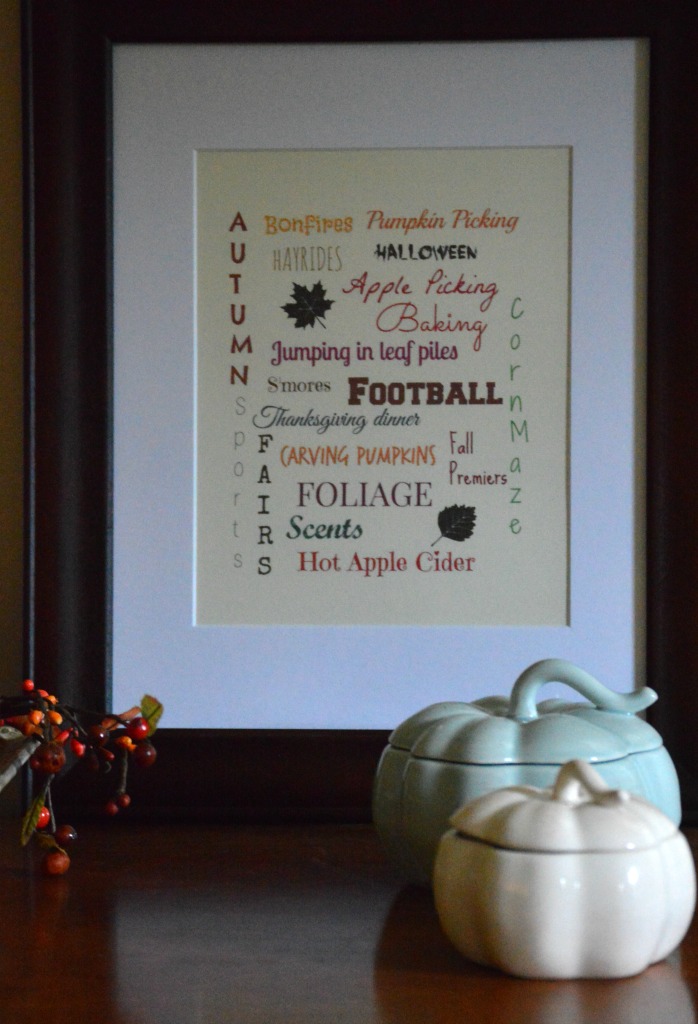 Fall Favorites With Printable