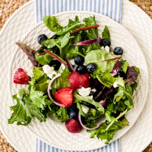 The Most Delicious Red, White, and Blue Berry Salad - My Family Thyme