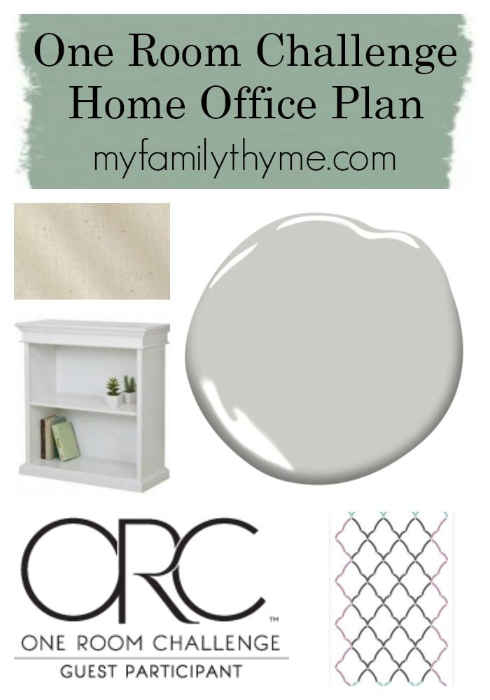 One Room Challenge Home Office Plan
