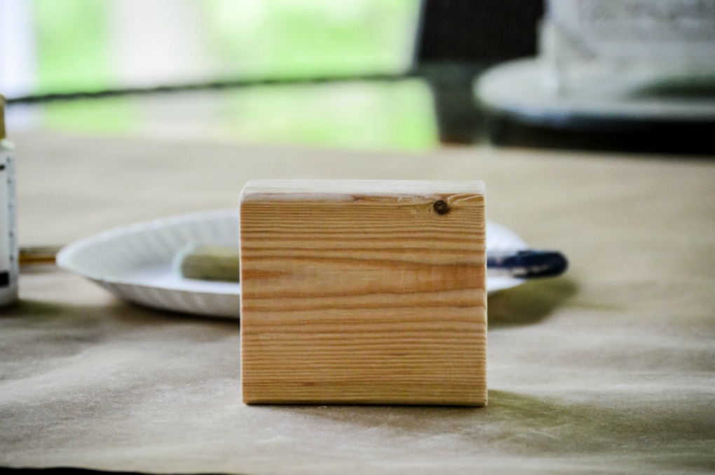 DIY Baseball Block Style Picture Holder - My Family Thyme