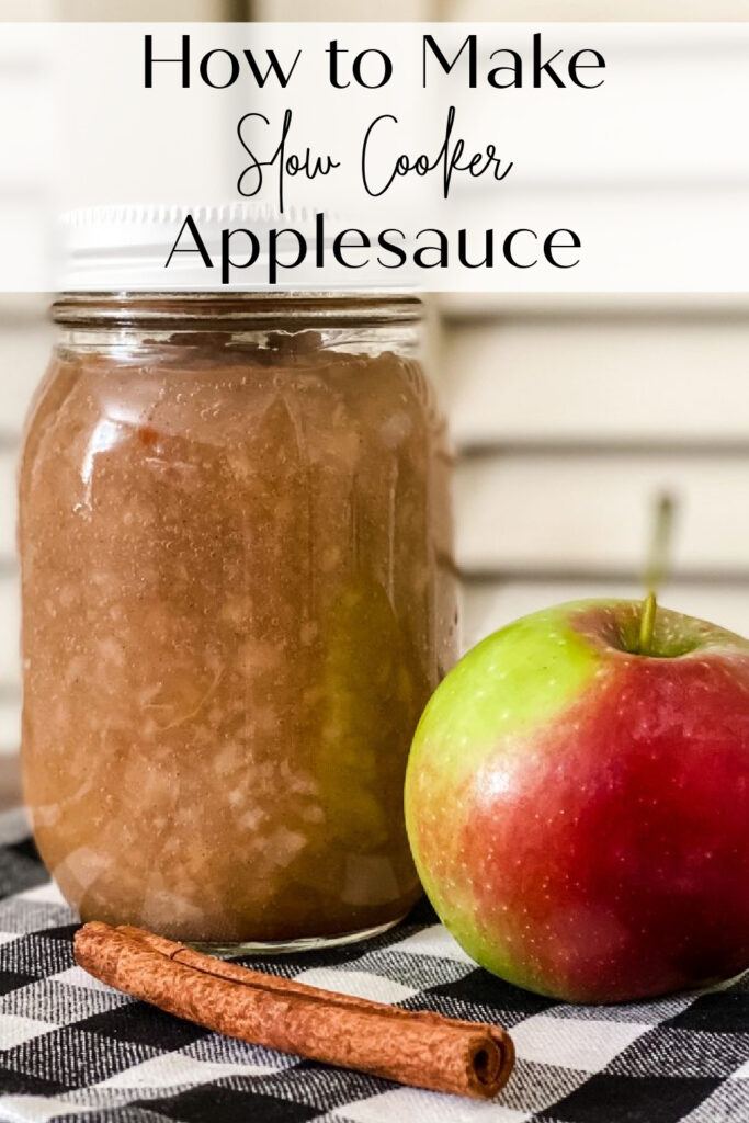 applesauce in mason jar with apple