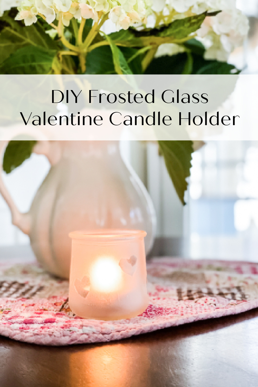 Easy DIY Frosted Glass Candle Holders