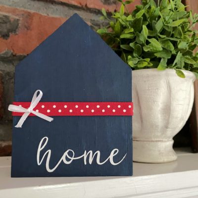 DIY Patriotic Mini Wood Home Sign