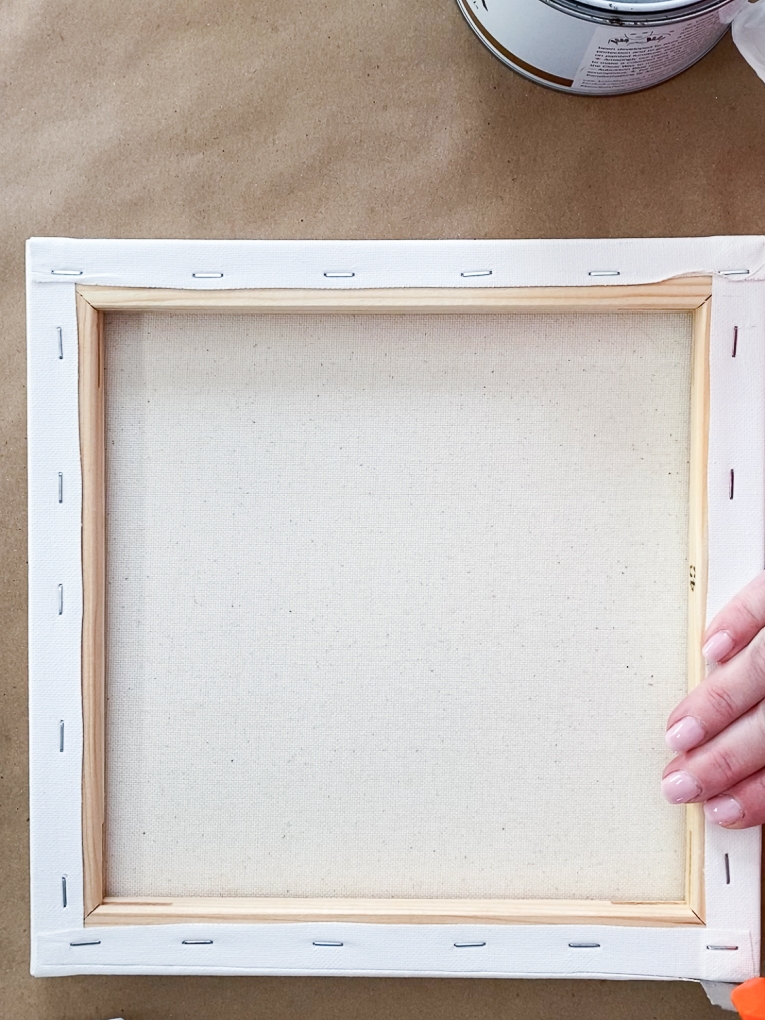 process of removing canvas from frame