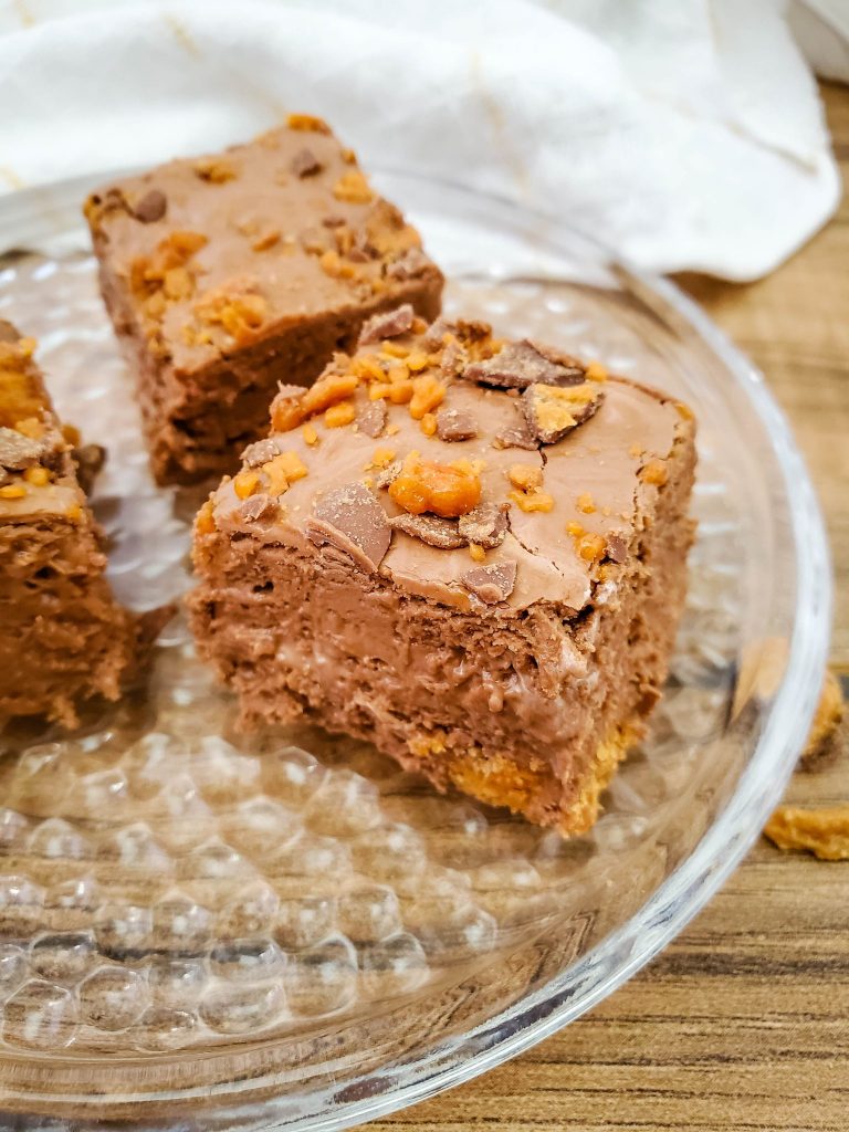 view of Virginia Sweet Pea's butterfinger fudge