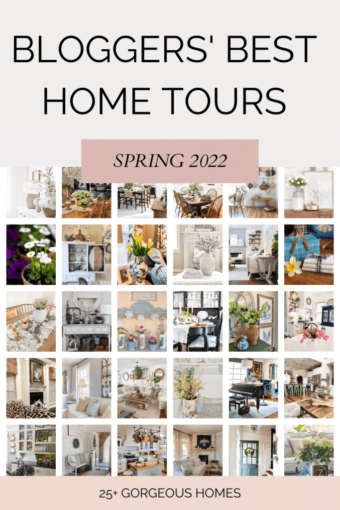 collage of spring home decor ideas