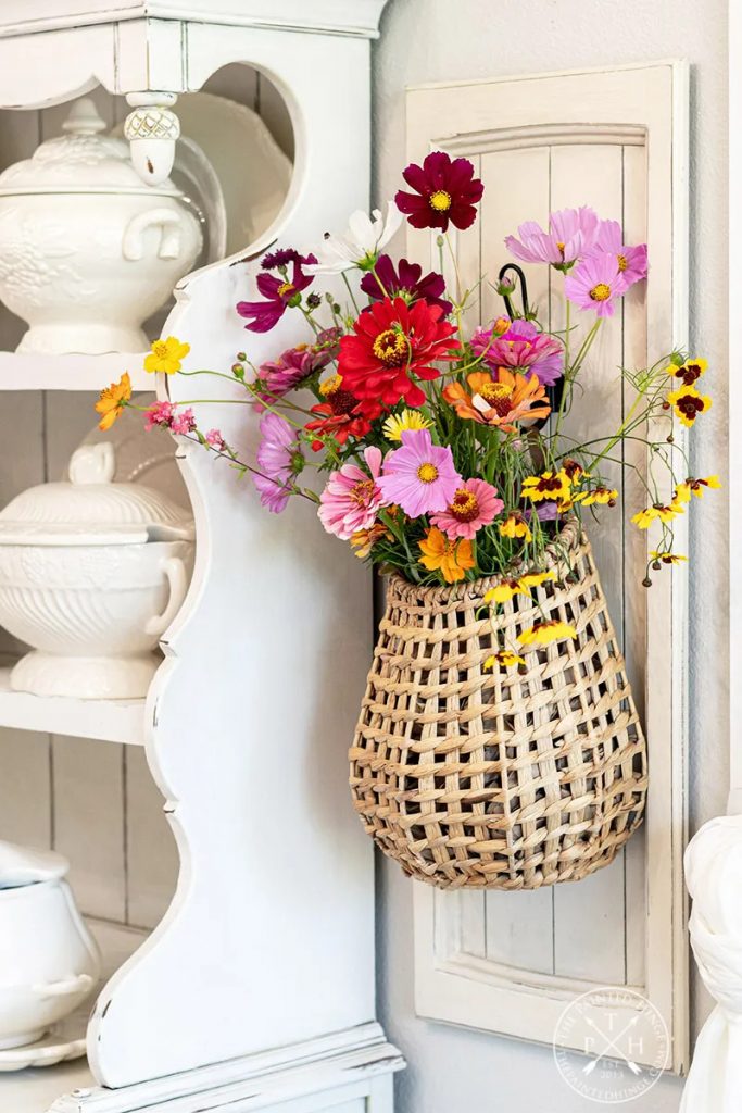 flowers in basket from The Painted HInge