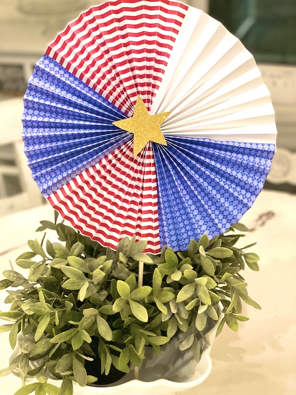 patriotic paper fan rosette