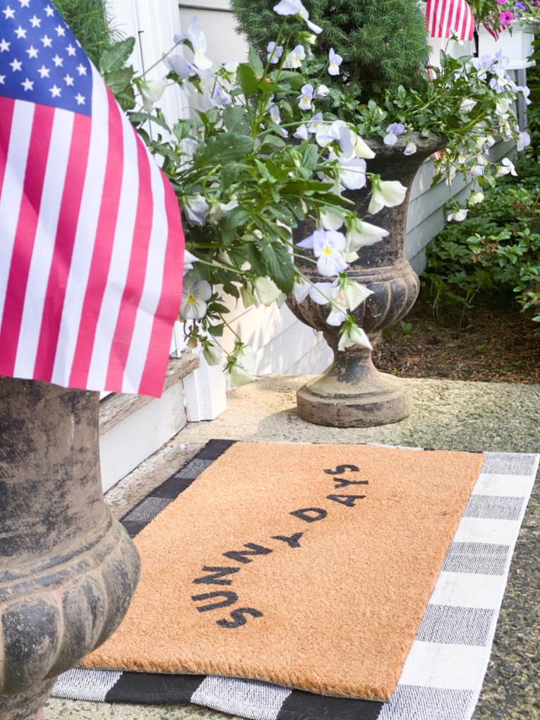 Patriotic HOME Doormat, Summer Welcome Mats