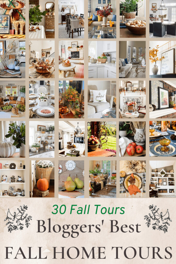 collage of 30 fall home tours