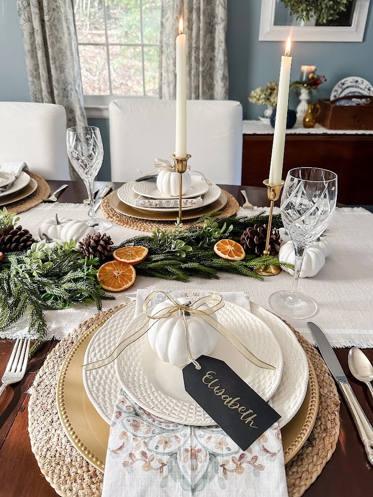 How to Set a Pretty Thanksgiving Table on a Budget - My Family Thyme