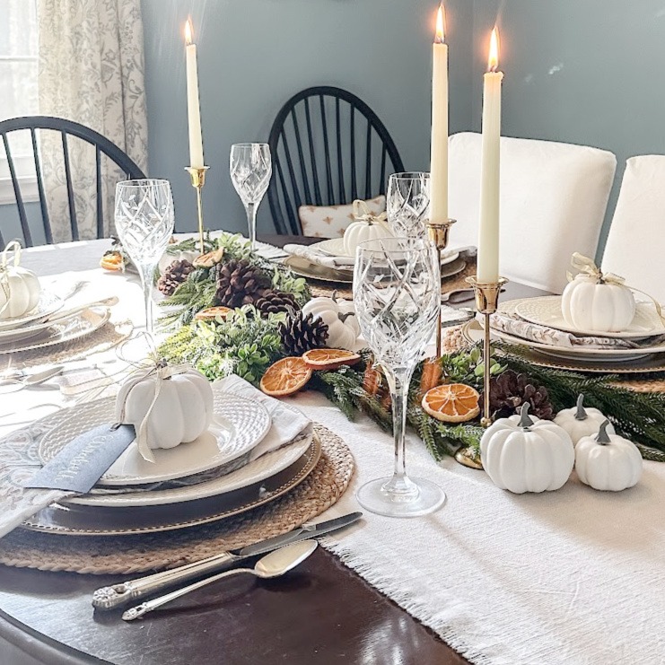 How to Set a Pretty Thanksgiving Table on a Budget - My Family Thyme