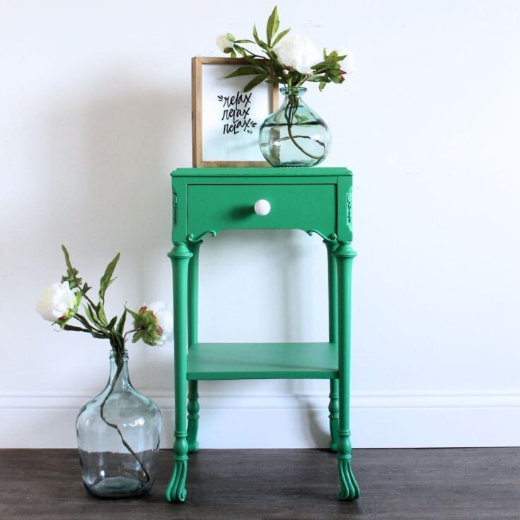 Image for DIY Emerald Green Bedside Table